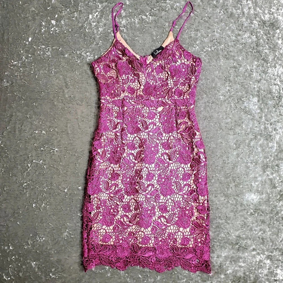 Lulu's Back To You Magenta Lace Bodycon Dress - Picture 2 of 9